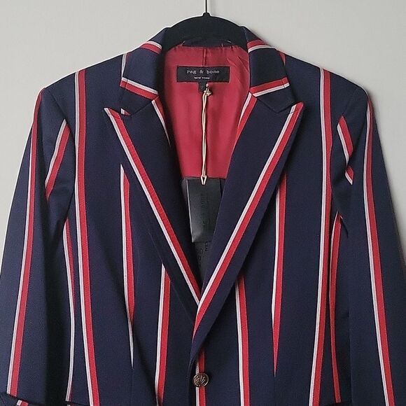 NWT Rag Bone 2 Howson Cricket Wool Blazer Jacket Equestrian Academia Riding Prep - Picture 6 of 14